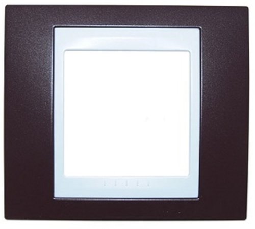 Рамка горизонтальная Schneider Electric Unica Хамелеон 1-м. гранат/белый картинка фото 2