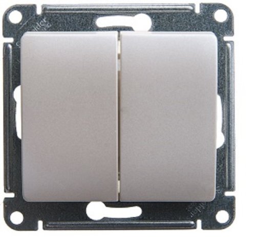Выключатель без рамки Systeme Electric Glossa 2-кл. перламутр картинка фото 2