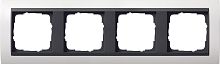 Рамка универсальная Gira Event 4-м. белый глянцевый/антрацит картинка