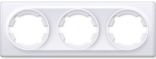 Рамка универсальная OneKeyElectro Florence 3-м. белый фото фото 2 Рамка универсальная OneKeyElectro Florence 3-м. белый картинка фото 2