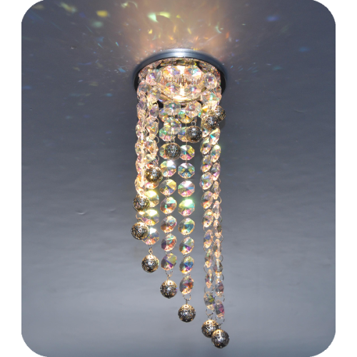 Светильник встраиваемый Италмак Florencia 51 7 05 MR16 60мм/50Вт тонированный хрусталь/сталь картинка 