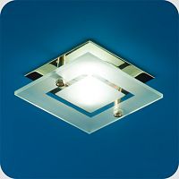 Светильник встраиваемый Италмак Quartz 51 3 04 MR16 65мм/50Вт наклад стекло/золото картинка 