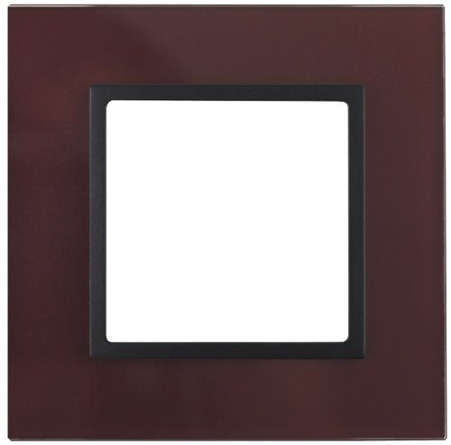 Рамка универсальная Эра Elegance 1-м. стекло бордовое/антрацит картинка