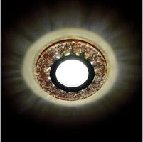 Светильник встраиваемый Fametto/Luciole DLS-L103 GU5.3 CHROME/BROWN 65мм/35Вт+1Вт картинка 