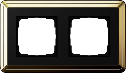 Рамка универсальная Gira ClassiX 2-м. латунь/черный фото Рамка универсальная Gira ClassiX 2-м. латунь/черный картинка