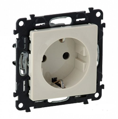 Розетка с заземлением без рамки Legrand Valena Life 1-м. слоновая кость картинка фото 2
