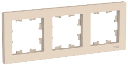 Рамка универсальная Systeme Electric AtlasDesign 3-м. бежевый картинка фото 2