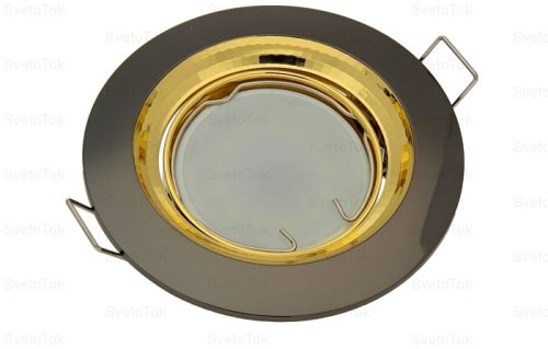 Светильник встраиваемый Feron DL2009 MR16 220В Черный/золото картинка 
