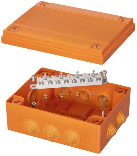 Коробка огнестойкая DKC Vulcan 150x110x70мм 12x4мм IP55 оранжевый