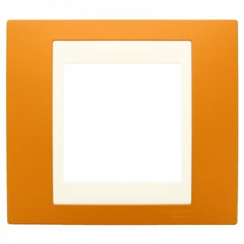 Рамка горизонтальная Schneider Electric Unica Хамелеон 1-м. оранжевый/бежевый фото фото 2 Рамка горизонтальная Schneider Electric Unica Хамелеон 1-м. оранжевый/бежевый картинка фото 2