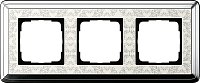 Рамка универсальная Gira ClassiX Art 3-м. хром/кремовый