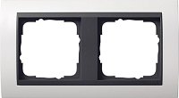 Рамка универсальная Gira Event Clear 2-м. белый матовый/антрацит