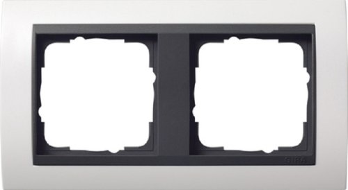 Рамка универсальная Gira Event Clear 2-м. белый матовый/антрацит картинка