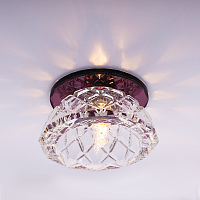 Светильник встраиваемый Италмак Bohemia 220 6 74 G9 65мм/60вт огран стекло/пурпур картинка 