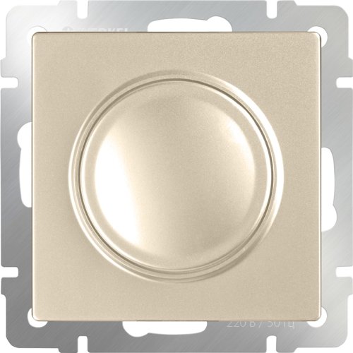 Светорегулятор поворотно-нажимной без рамки Werkel 5-600Вт шампань металлик картинка фото 2