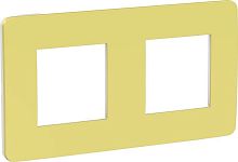Рамка универсальная Schneider Electric Unica Studio Color 2-м. зеленое яблоко/белый картинка