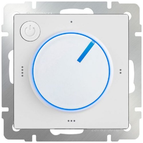 Терморегулятор механический с датчиком без рамки Werkel 0С +50С белый глянцевый картинка фото 2