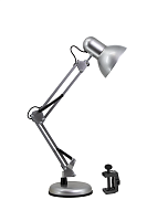 Светильник настольный ЛОН MT2001 A/C 220В 60Вт Серебро/подставка+струбцина картинка 