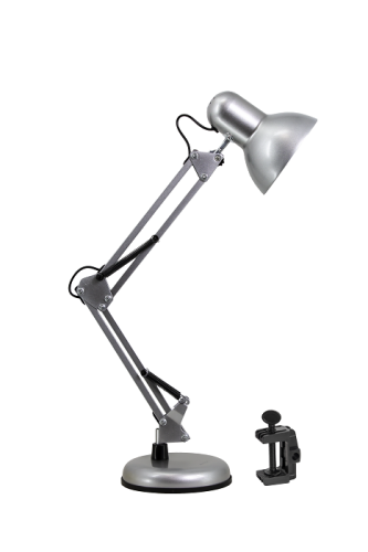 Светильник настольный ЛОН MT2001 A/C 220В 60Вт Серебро/подставка+струбцина картинка 