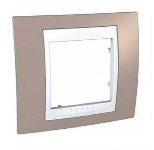 Рамка горизонтальная Schneider Electric Unica Хамелеон 1-м. шампань/бежевый картинка фото 2