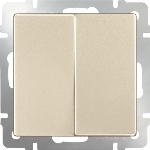 Переключатель без рамки Werkel 2-кл. проходной шампань металик картинка фото 2