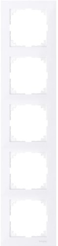 Рамка универсальная Schneider Electric Merten M-Pure 5-м. бриллиантовый-белый  картинка фото 2