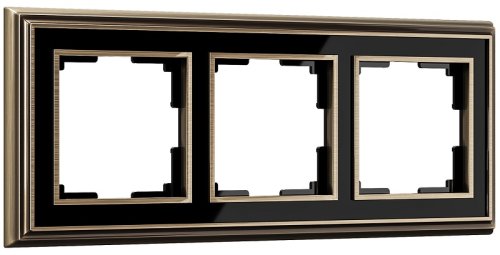 Рамка универсальная Werkel Palacio Classic 3-м. металл бронза/черный картинка