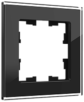 Рамка универсальная IEK Brite РУ-1-2-БрЧ 1-м. стекло черный картинка