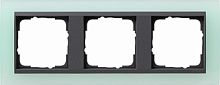 Рамка универсальная Gira Event Opaque 3-м. салатовый/антрацит картинка
