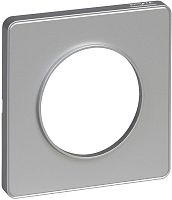 Рамка универсальная Schneider Electric Odace 1-м. алюминий/алюминий картинка