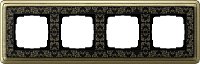 Рамка универсальная Gira ClassiX Art 4-м. бронза/черный
