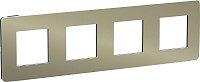 Рамка универсальная Schneider Electric Unica Studio Metal 4-м. бронза/антрацит