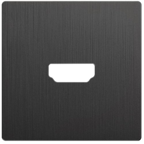 Лицевая панель Werkel для 1-м. розетки HDMI графит рифленый картинка фото 2
