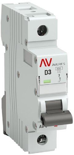 Выключатель автоматический EKF Averes AV-6 1п 3А D 6кА картинка