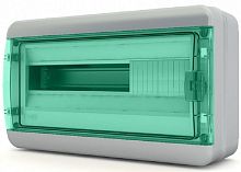 Бокс пластиковый Tekfor ЩРН-П-18 BNZ 65-18-1 (290х236х102мм) IP65 зеленая дверца картинка 