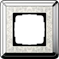 Рамка универсальная Gira ClassiX Art 1-м. хром/кремовый картинка