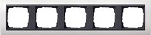 Рамка универсальная Gira Event Clear 5-м. белый матовый/антрацит картинка