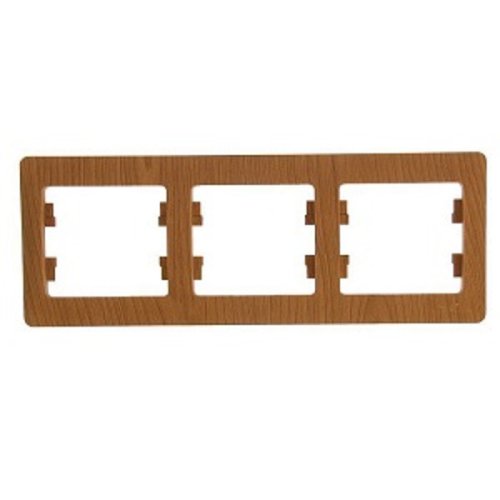 Рамка горизонтальная Systeme Electric Glossa 3-м. дерево картинка фото 2