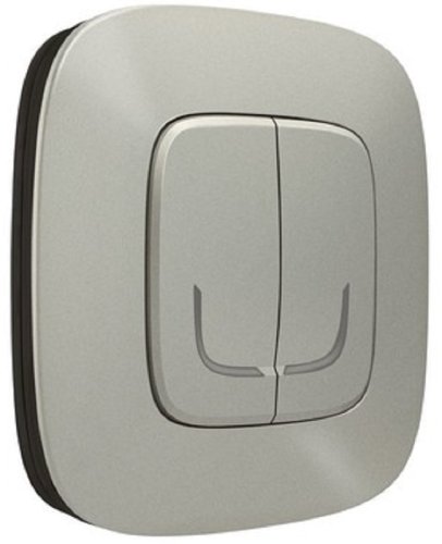 Умный выключатель беспроводной Valena Allure Netatmo 2-кл. IP20 алюминий Умный выключатель беспроводной Valena Allure Netatmo 2-кл. IP20 алюминий