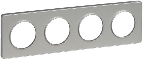 Рамка универсальная Schneider Electric Odace 4-м. алюминий/алюминий фото Рамка универсальная Schneider Electric Odace 4-м. алюминий/алюминий картинка