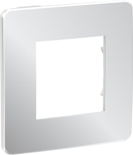 Рамка универсальная Schneider Electric Unica Studio Metal 1-м. хром/белый картинка