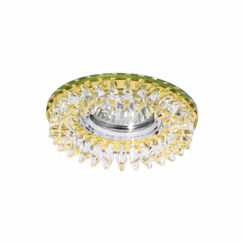 Светильник встраиваемый Италмак Bohemia 51 31 73 MR16 65мм/690вт огран стекло/золото картинка 