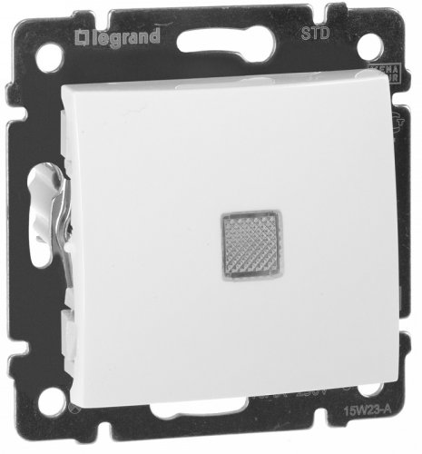 Выключатель с подсветкой без рамки Legrand Valena 1-кл. белый картинка фото 2