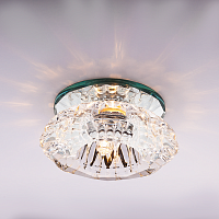 Светильник встраиваемый Италмак Bohemia 220 9 70 G9 65мм/60вт огран стекло/прозрачный картинка 