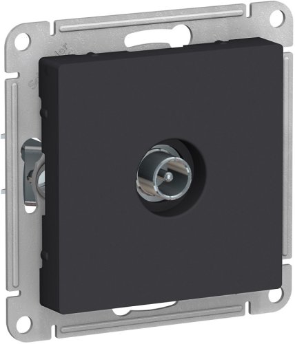 Розетка TV Коннектор без рамки Systeme Electric AtlasDesign 1-м. карбон картинка фото 3