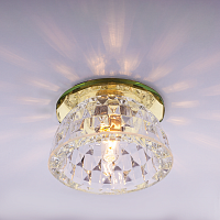 Светильник встраиваемый Италмак Bohemia 220 5 73 G9 65мм/60Вт огран стекло/золото картинка 