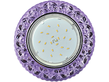 Светильник встраиваемый Ecola Бабочки H4 LD7040 GX53 220В 20/5Вт Хром/сиреневый/125х90х35мм картинка 