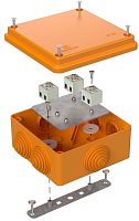Коробка огнестойкая Промрукав 100x100x50мм под винт 6x2,5мм IP55 оранжевый