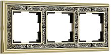 Рамка универсальная Werkel Palacio Gracia 3-м. металл золото/черный картинка