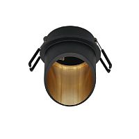 Светильник встраиваемый MaxLight CAST 91 BLACK 220В GU10 Черный/золото картинка 